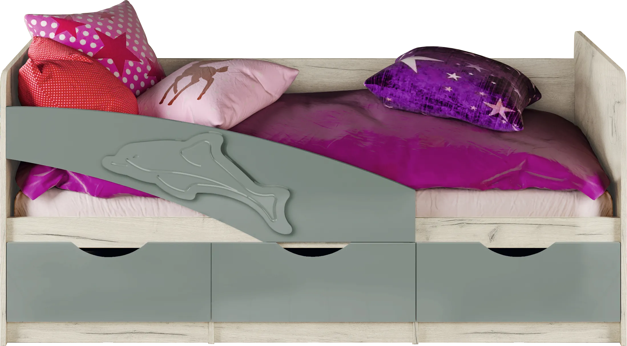 Кровать Дельфин МДФ 1,6 шарли бриз