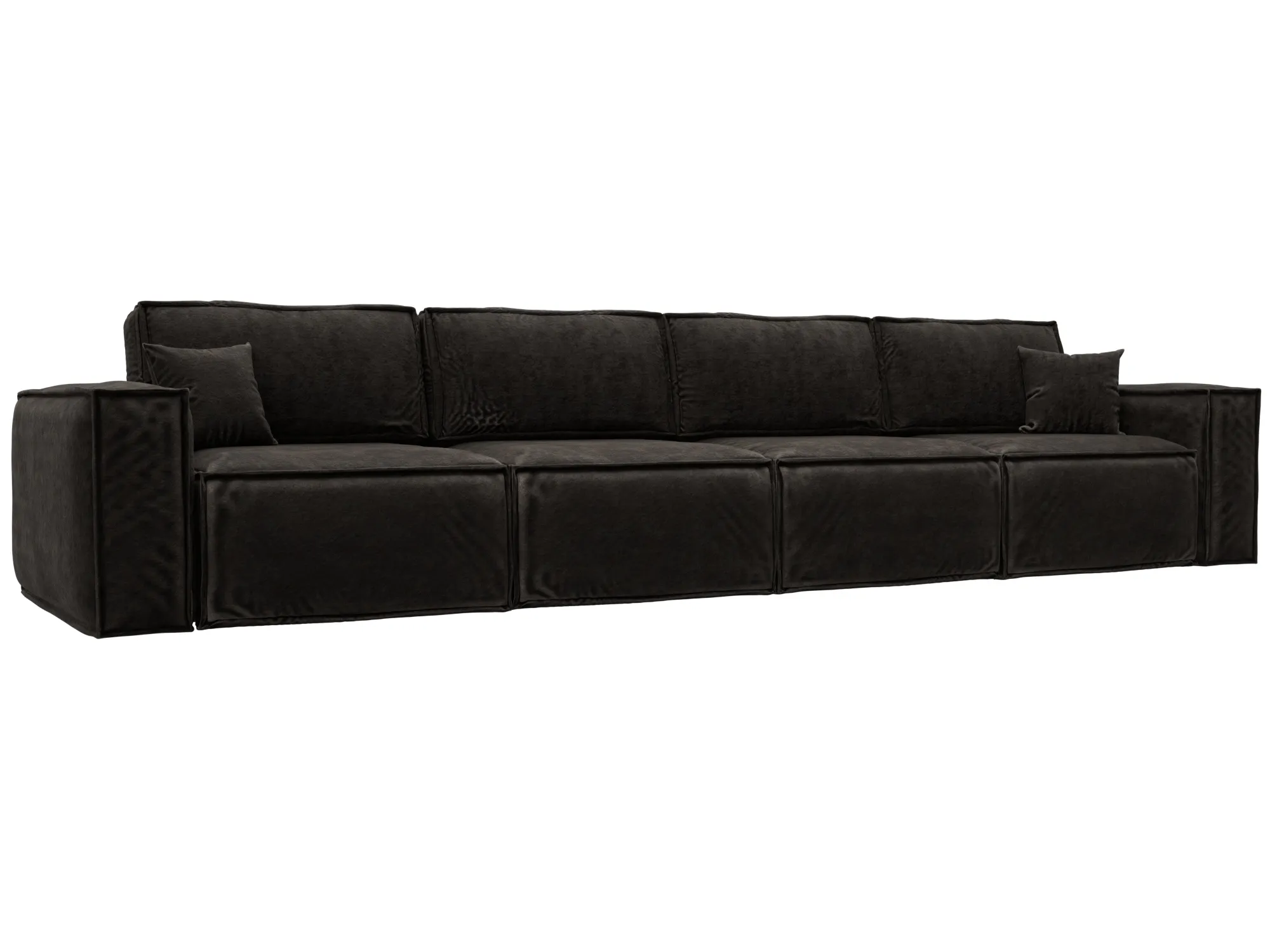 Диван прямой Лига-081 НПБ МегаЛонг ( BRUT 17 коричневый )