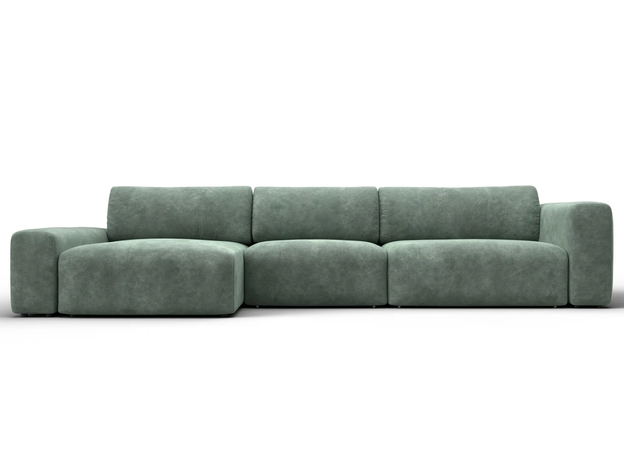 Диван угловой Лига-066 НПБ Лонг угол левый ( BRUT 08 зеленый )