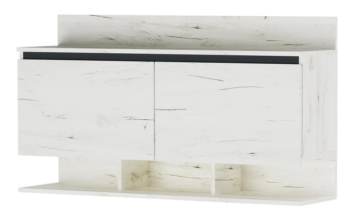 Антресоль  ГРЕТТА 1200  Дуб Крафт белый-Антрацит