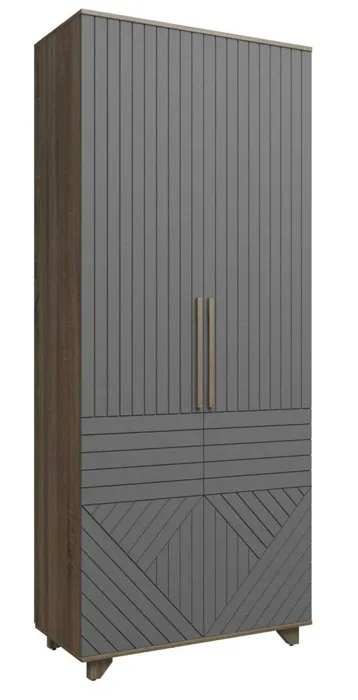 Шкаф 2-х створчатый Копенгаген (дуб самдал/серый графит)