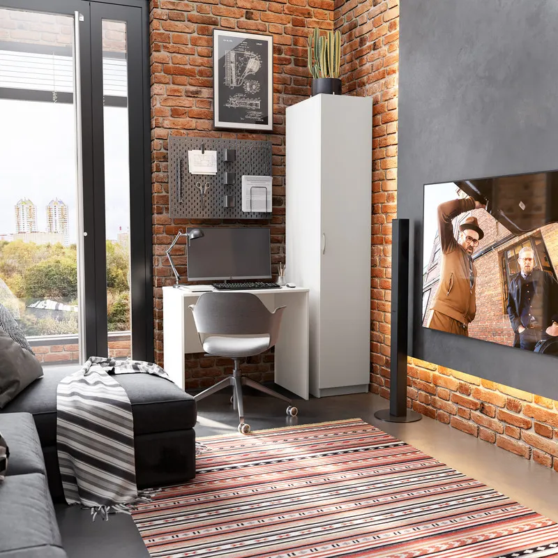 2.03.06.010.1 КАСТОР стол письменный 80х50 RU белый