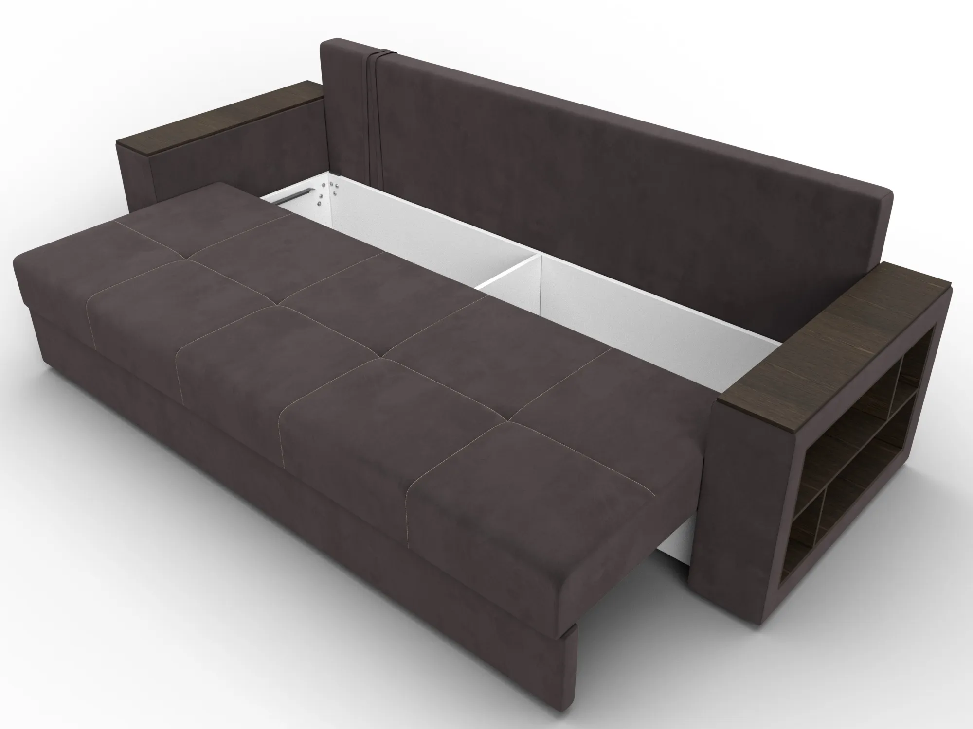 Диван прямой Дубай Лайт ( SEVEN 727 коричневый )