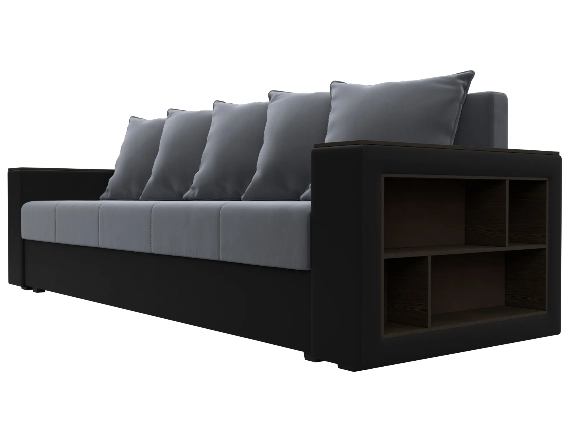 Диван прямой Дубай Лайт ( Серый;Черный )