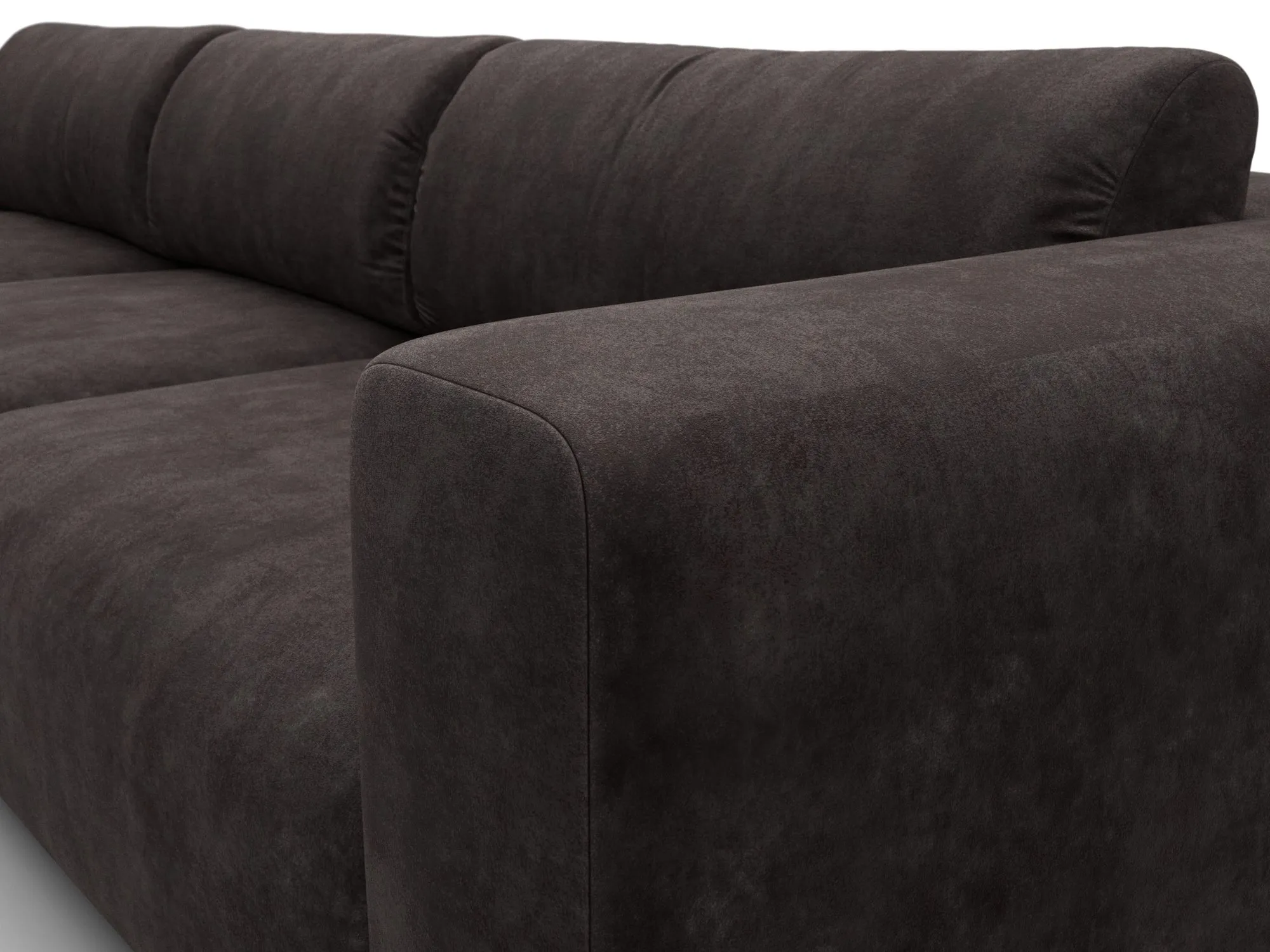 Диван угловой Лига-066 НПБ Лонг угол левый ( BRUT 17 коричневый )