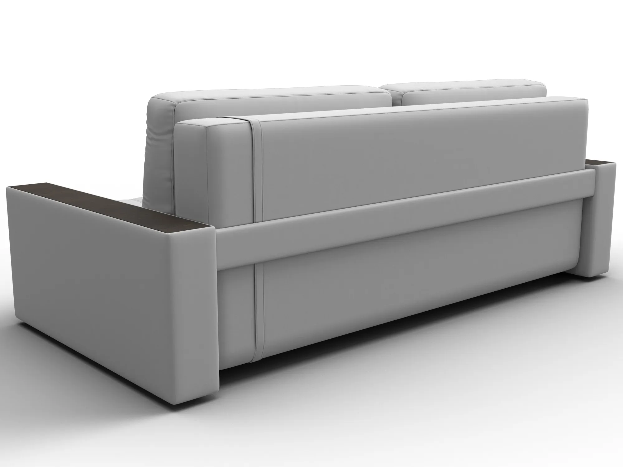 Диван прямой с декором Лига-096 НПБ ( Белый;Черный )