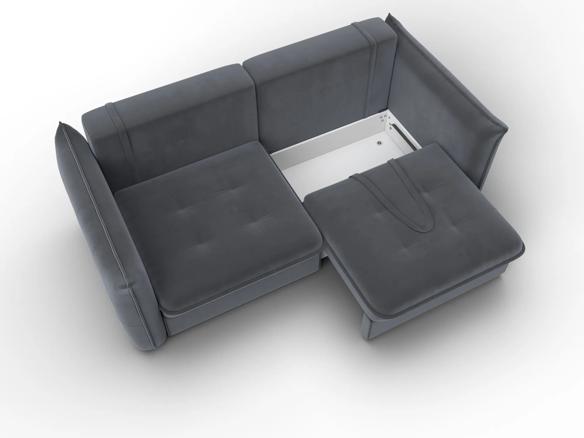 Диван прямой Лига-100 НПБ ( SEVEN 17 серый )