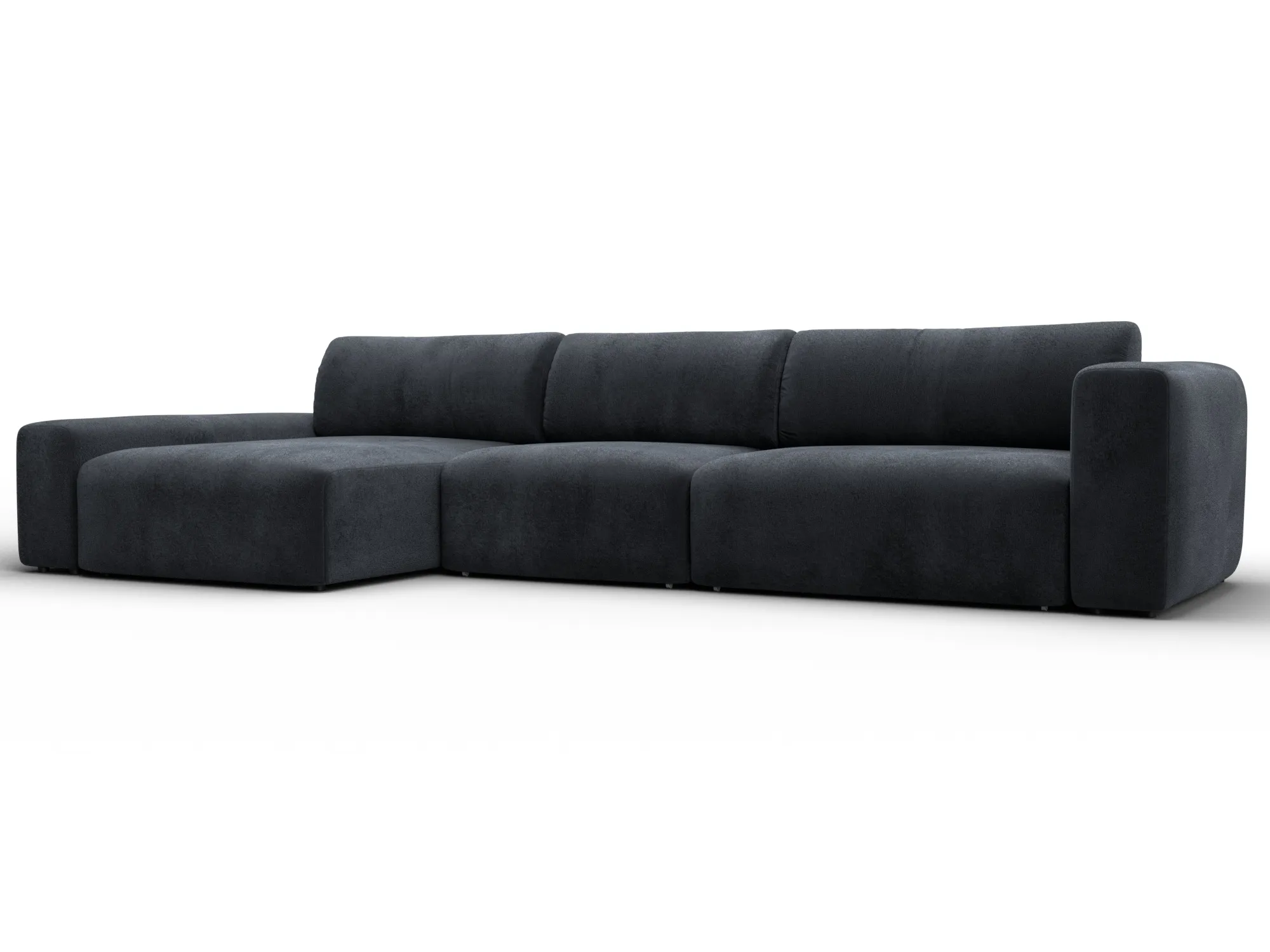 Диван угловой Лига-066 НПБ Лонг угол левый ( TOWER 11 темно-серый )