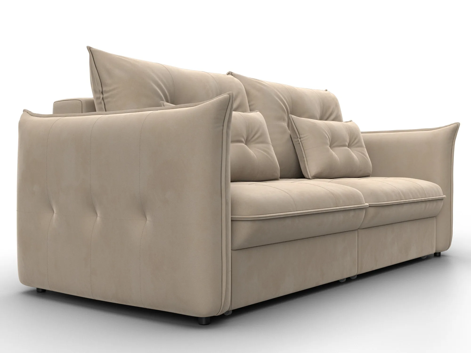 Диван прямой Лига-100 НПБ ( SEVEN 729 бежевый )