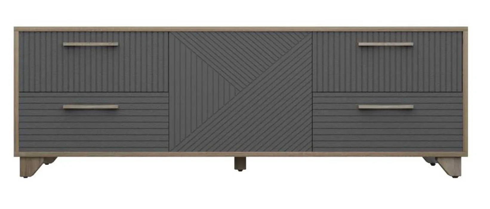 Тумба под ТВ Копенгаген с дверцей (дуб самдал/серый графит)