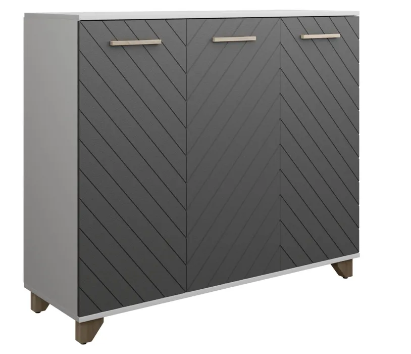 Комод Стокгольм  (Белый/серый графит)