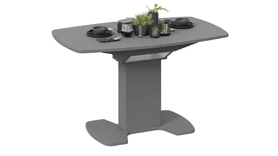 Стол обеденный Портофино - СМ(ТД)-105.02.11(1) Серое, Стекло серое матовое LUX