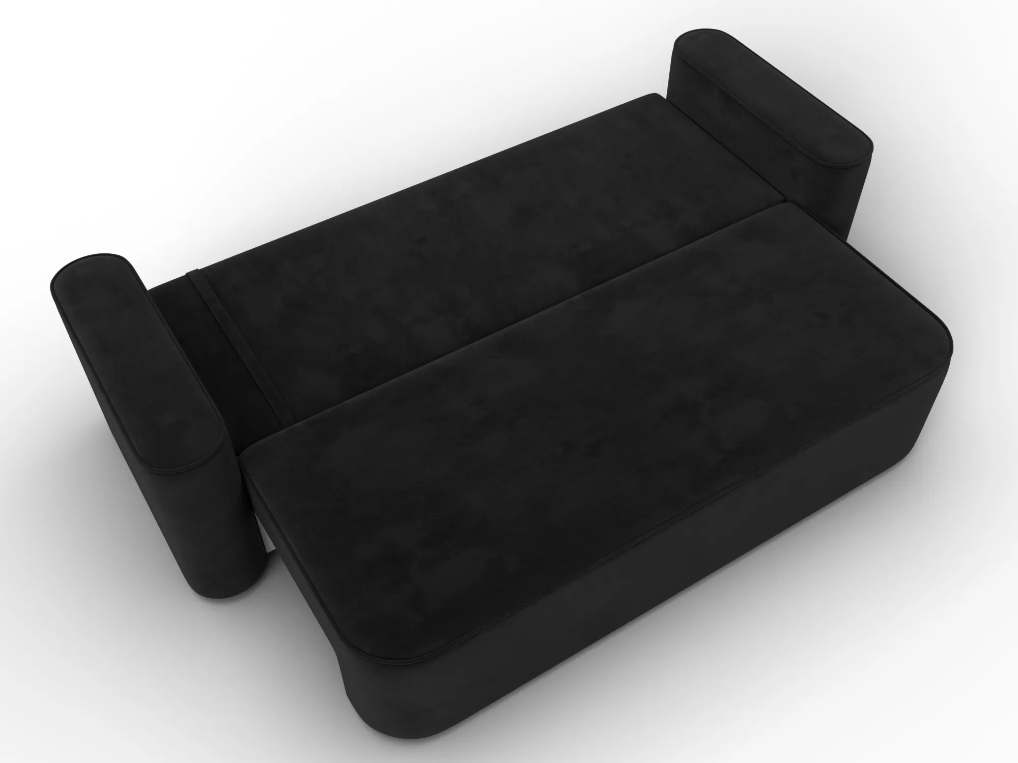 Диван прямой Лига-118 НПБ ( SEVEN 35 черный )