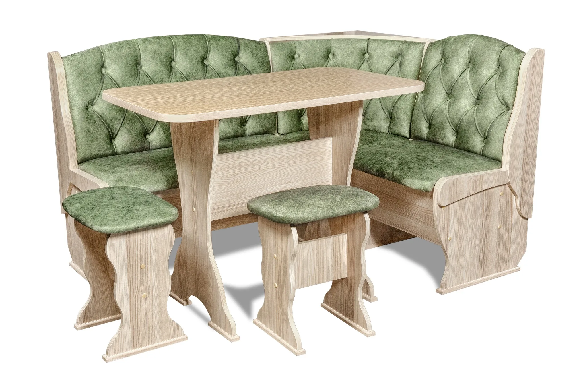 Кухонный уголок Орхидея Люкс (ясень/велюр Мохито)