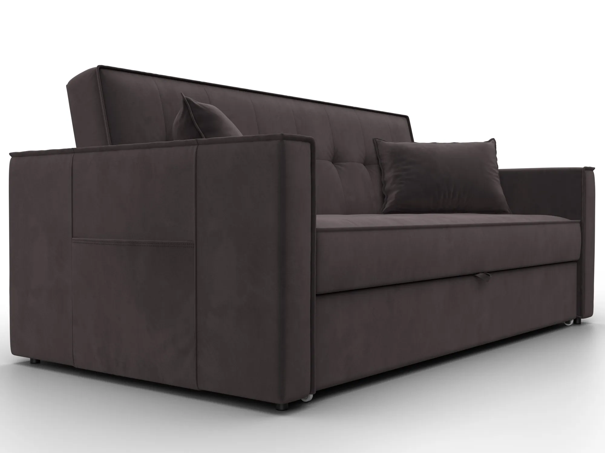 Диван прямой Лига-104 (160) ( SEVEN 727 коричневый )