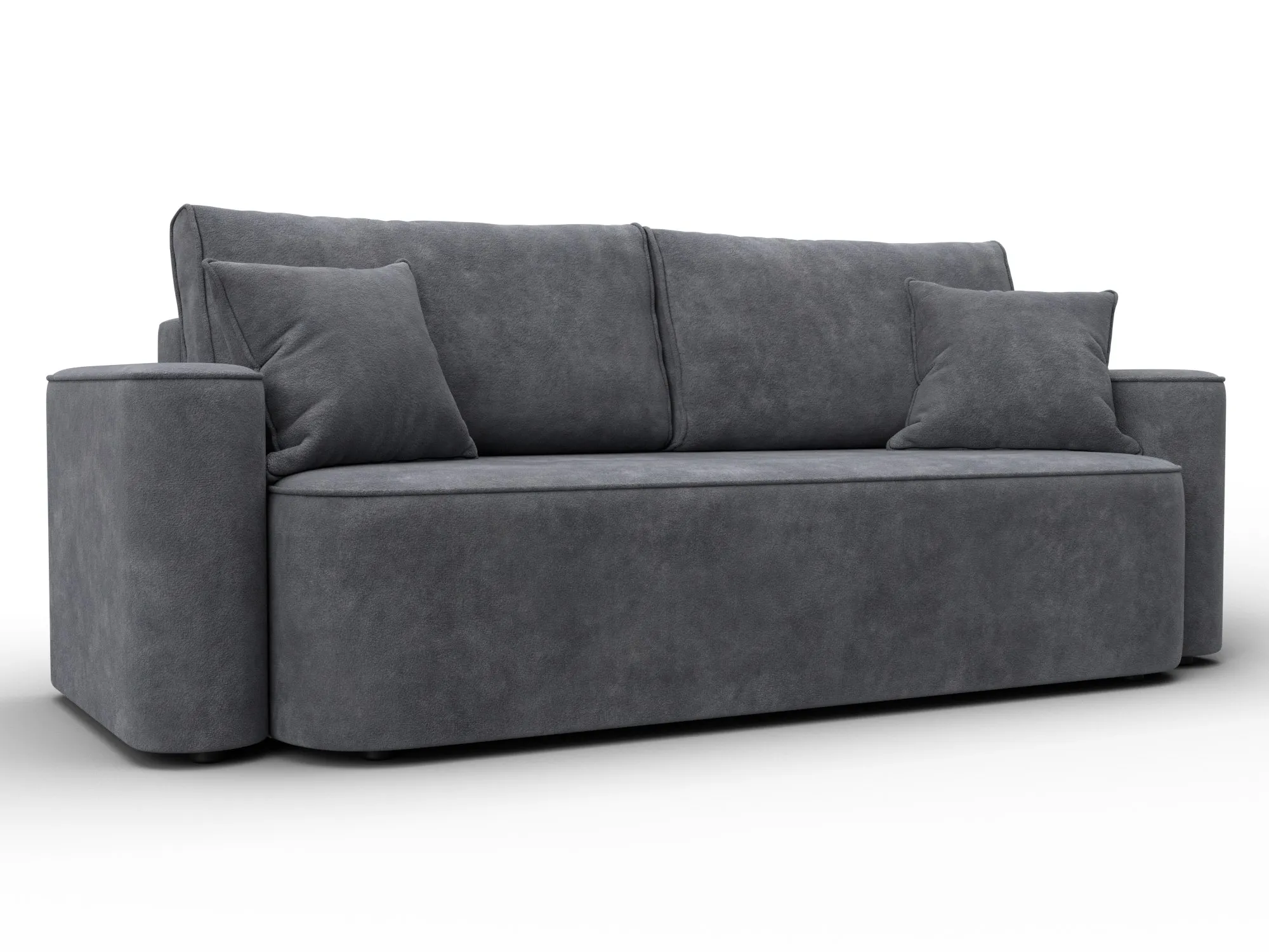 Диван прямой Лига-118 НПБ ( BRUT 16 темно-серый )