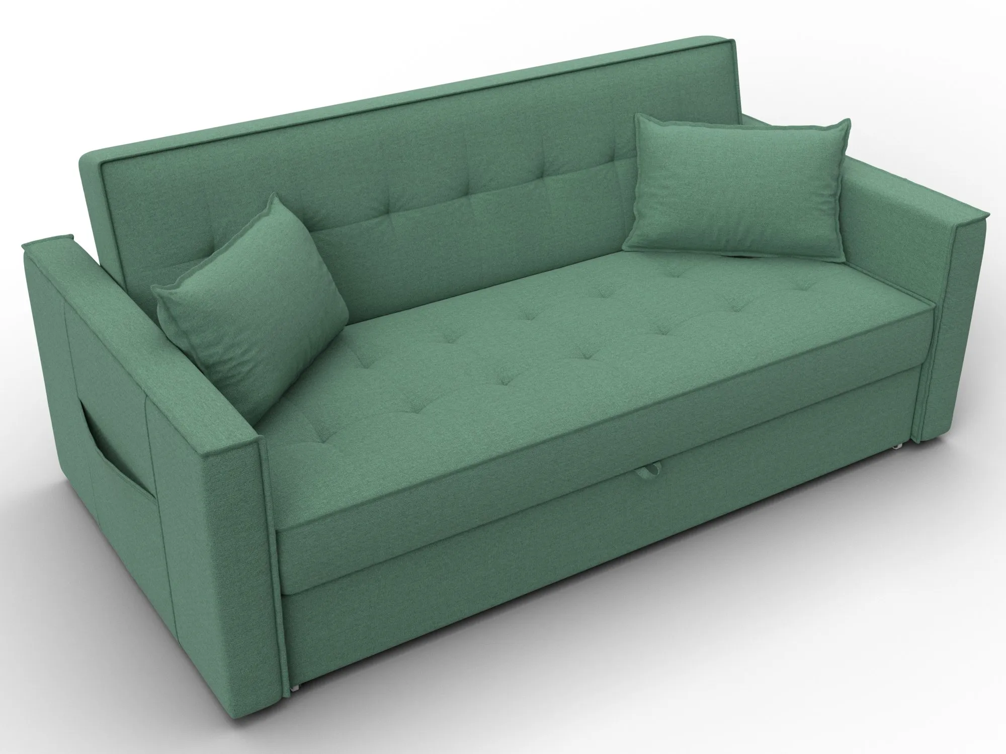 Диван прямой Лига-104 (160) ( Амур 11 зеленый )