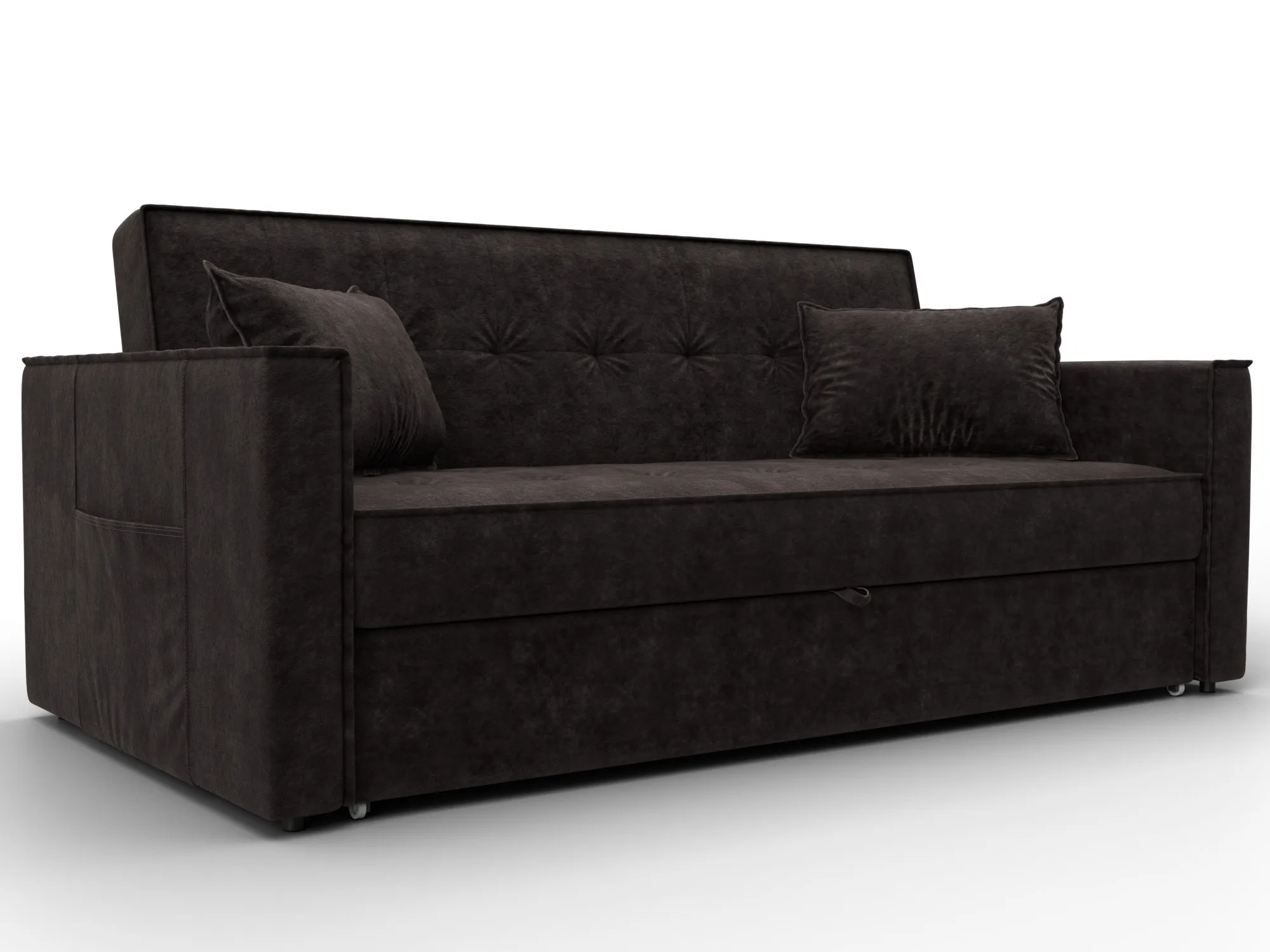 Диван прямой Лига-104 (160) ( BRUT 17 коричневый )