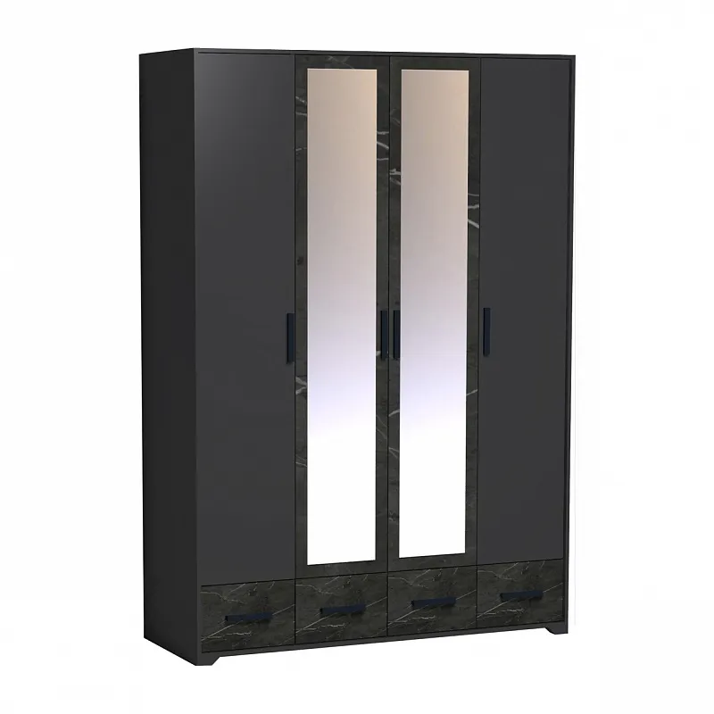 Шкаф для одежды и белья Айрис 555 Антрацит/Креатель 