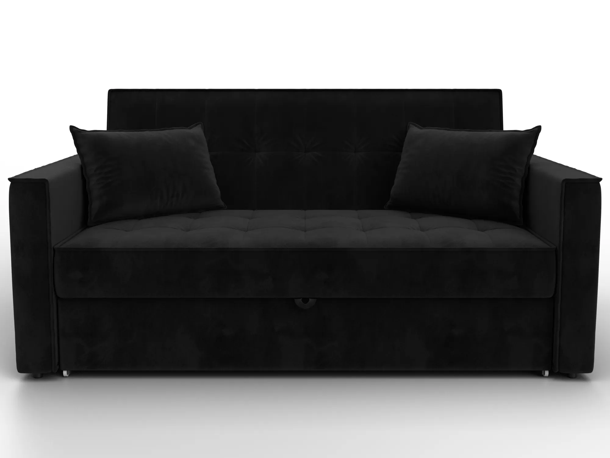 Диван прямой Лига-104 (140) ( SEVEN 35 черный )