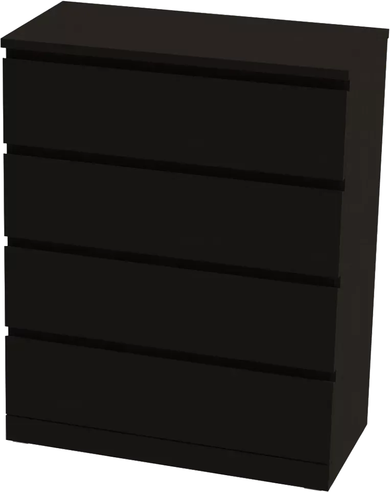 Комод Варма 4 ясень черный