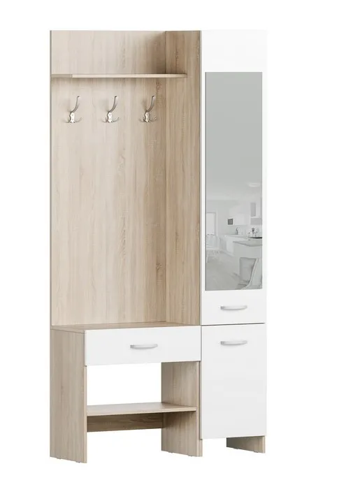 Прихожая Домино-2У Сонома/белый