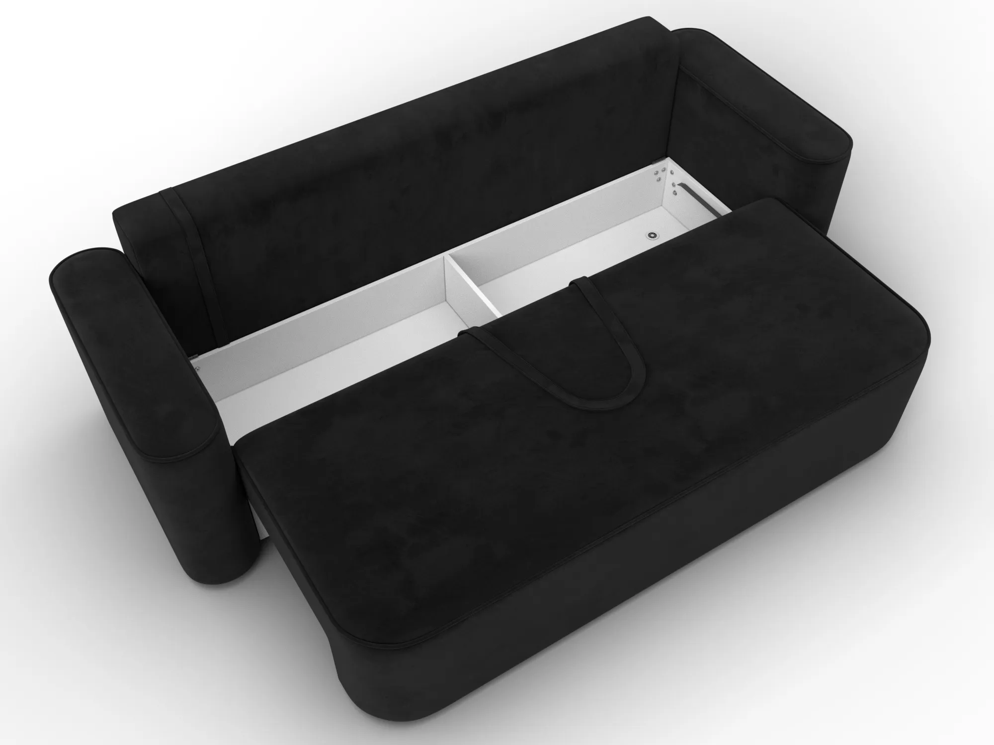 Диван прямой Лига-118 НПБ ( SEVEN 35 черный )