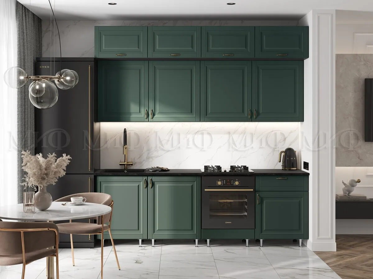 Кухня Престиж 2,4 Браш мени грин