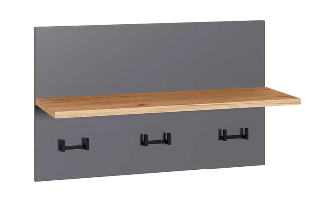 Вешалка  Октава серый графит 15.14.01