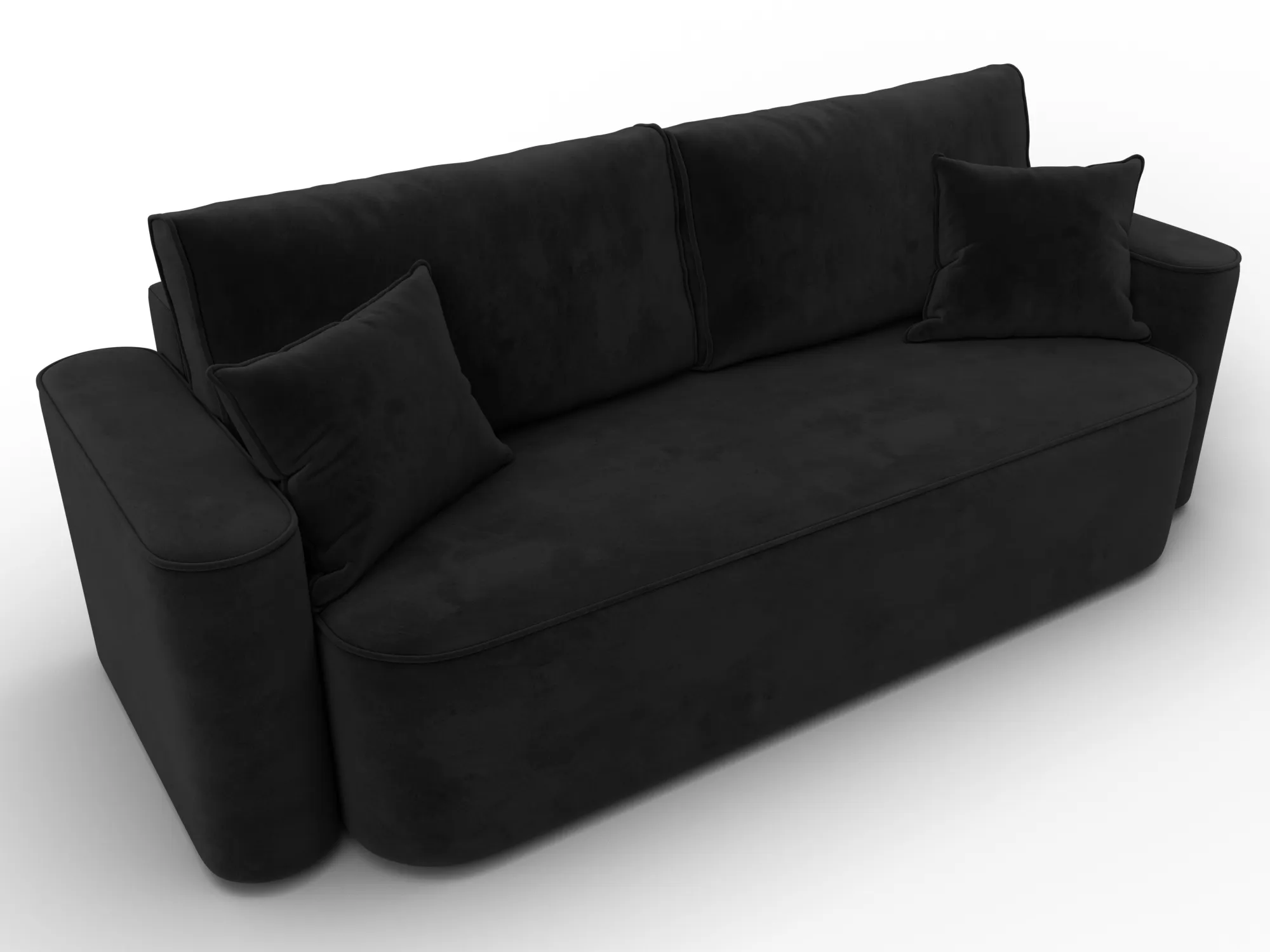 Диван прямой Лига-118 НПБ ( SEVEN 35 черный )