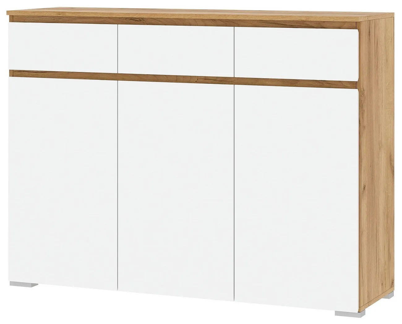 Комод  ГРЕТТА  3С3Я  Дуб Крафт золотой - Белый