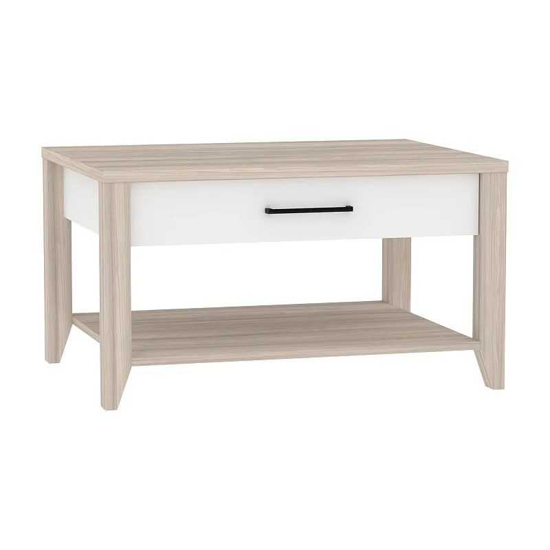 Стол журнальный AURELIO 16 Блеквуд сатиновый/Белый