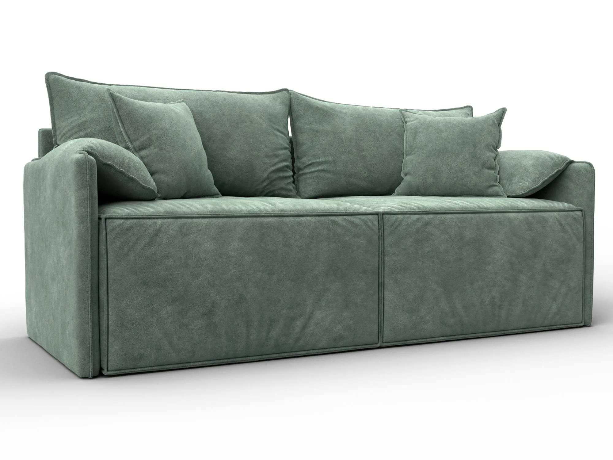 Диван прямой модульный Лига-106 ( BRUT 08 зеленый )