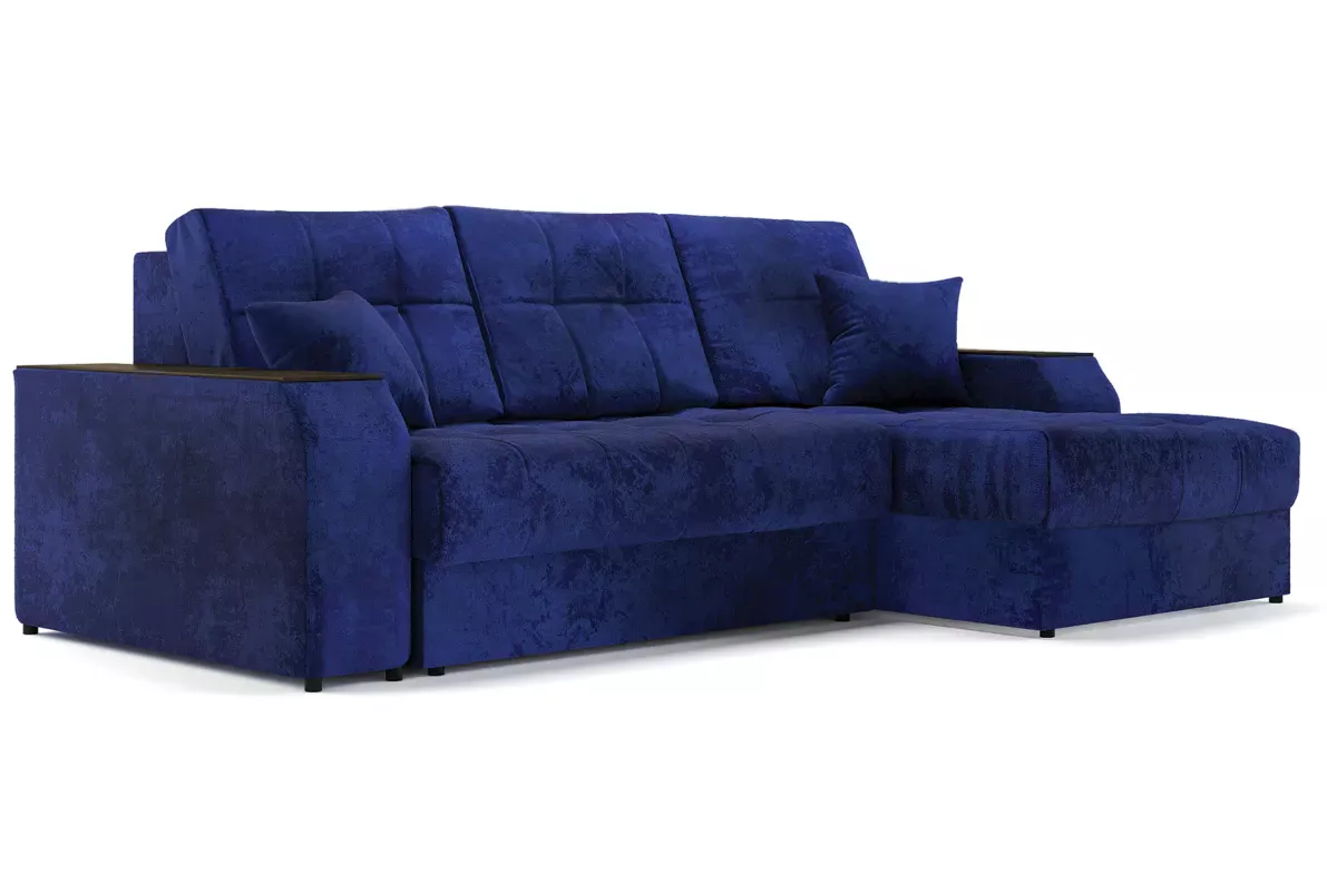 Угловой диван-кровать Лас-Вегас Синий правый 