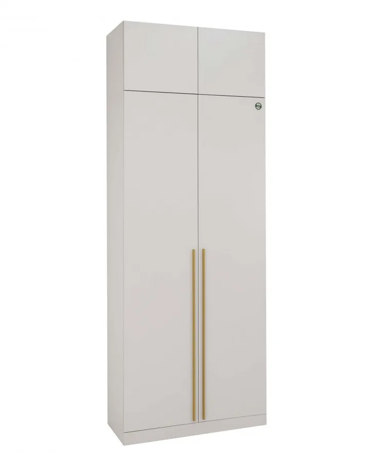 Шкаф 2-х створчатый Николь 2 Кашемир/Ручки-сатиновое золото