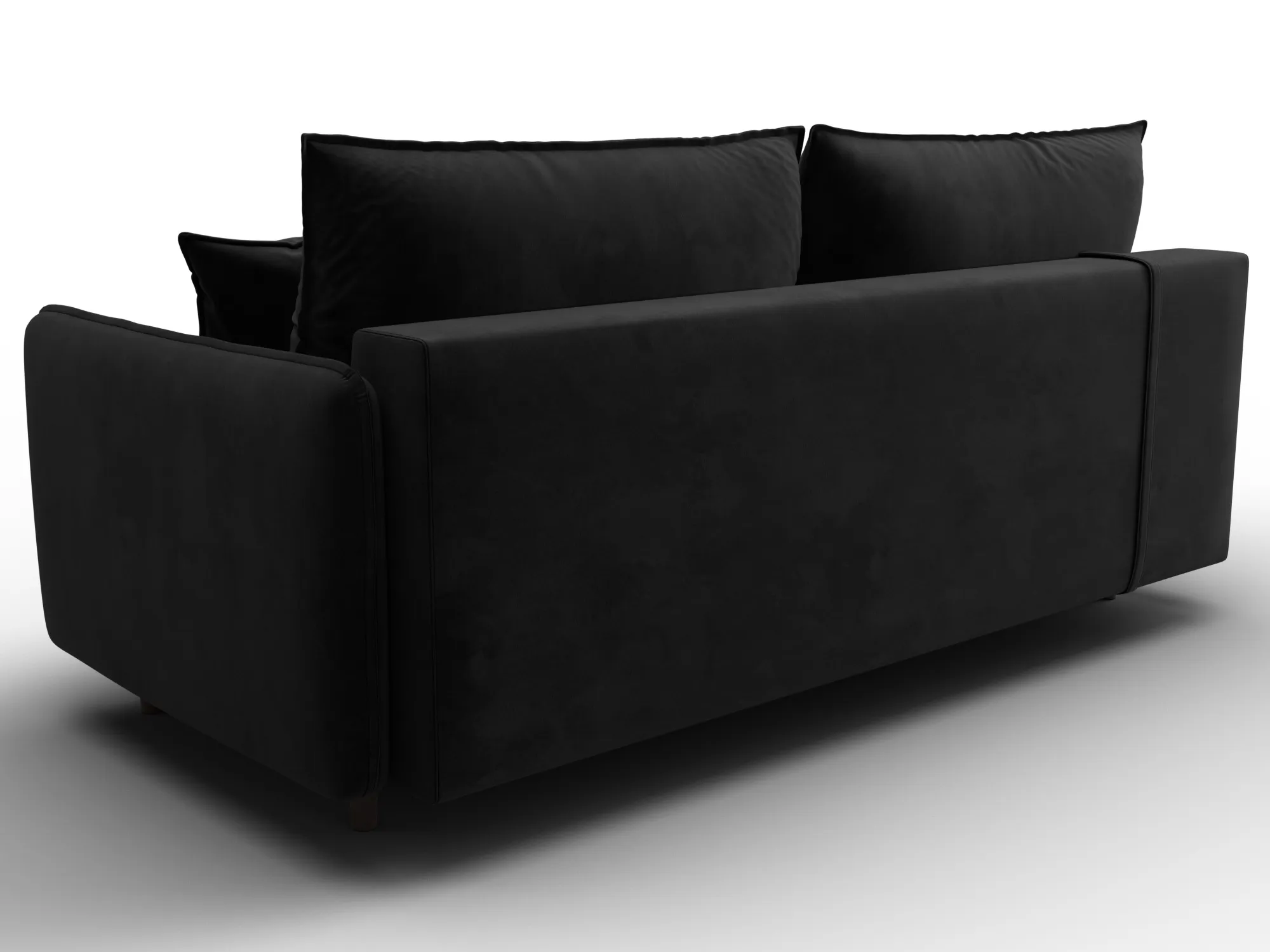 Диван прямой Лига-064 НПБ ( SEVEN 35 черный )