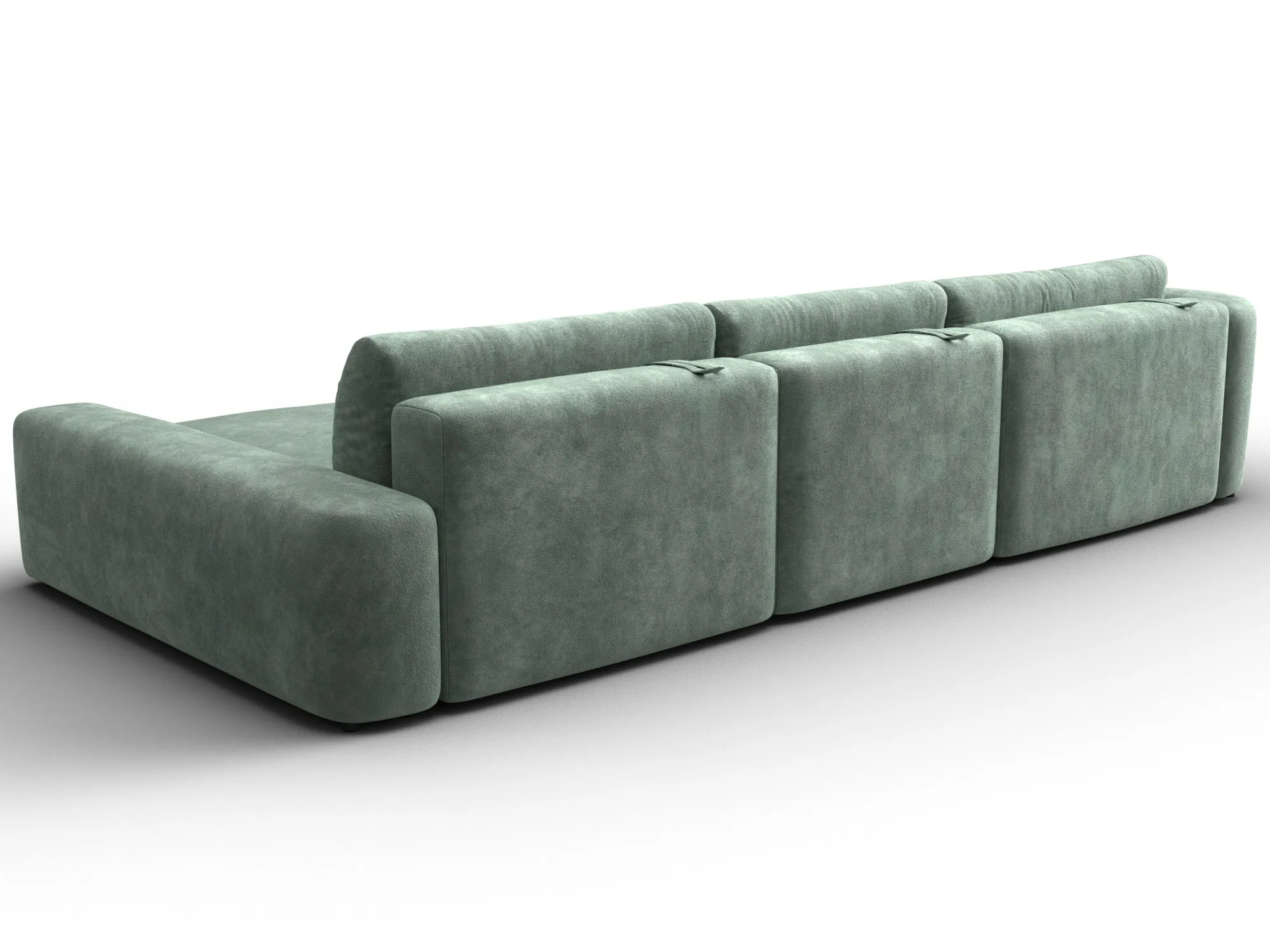 Диван угловой Лига-066 НПБ Лонг угол правый ( BRUT 08 зеленый )