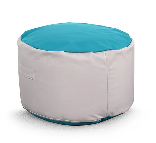 Пуф Соня Светло-серый / Бирюзовый