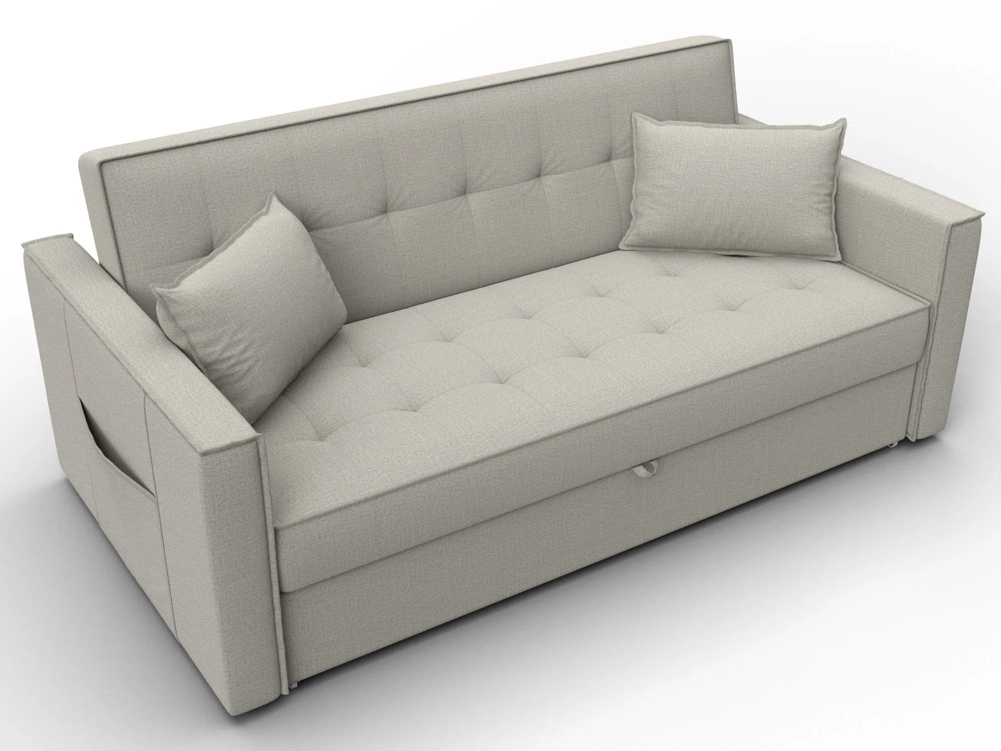 Диван прямой Лига-104 (160) ( Амур 02 бежевый )