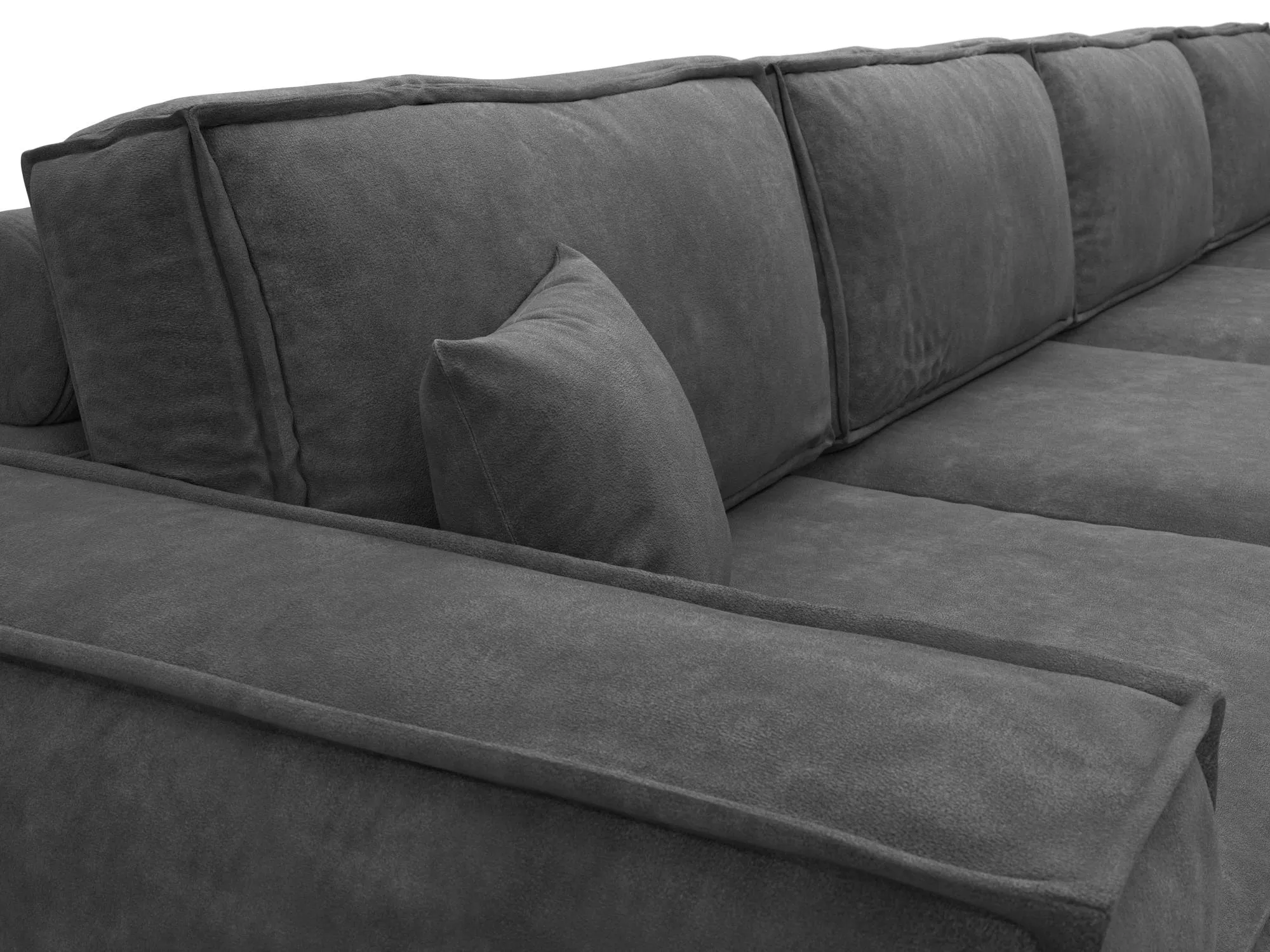 Диван прямой Лига-081 НПБ МегаЛонг ( BRUT 16 темно-серый )