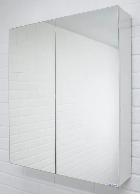 Шкаф-зеркало Норма 60 с двумя дверцами Айсберг