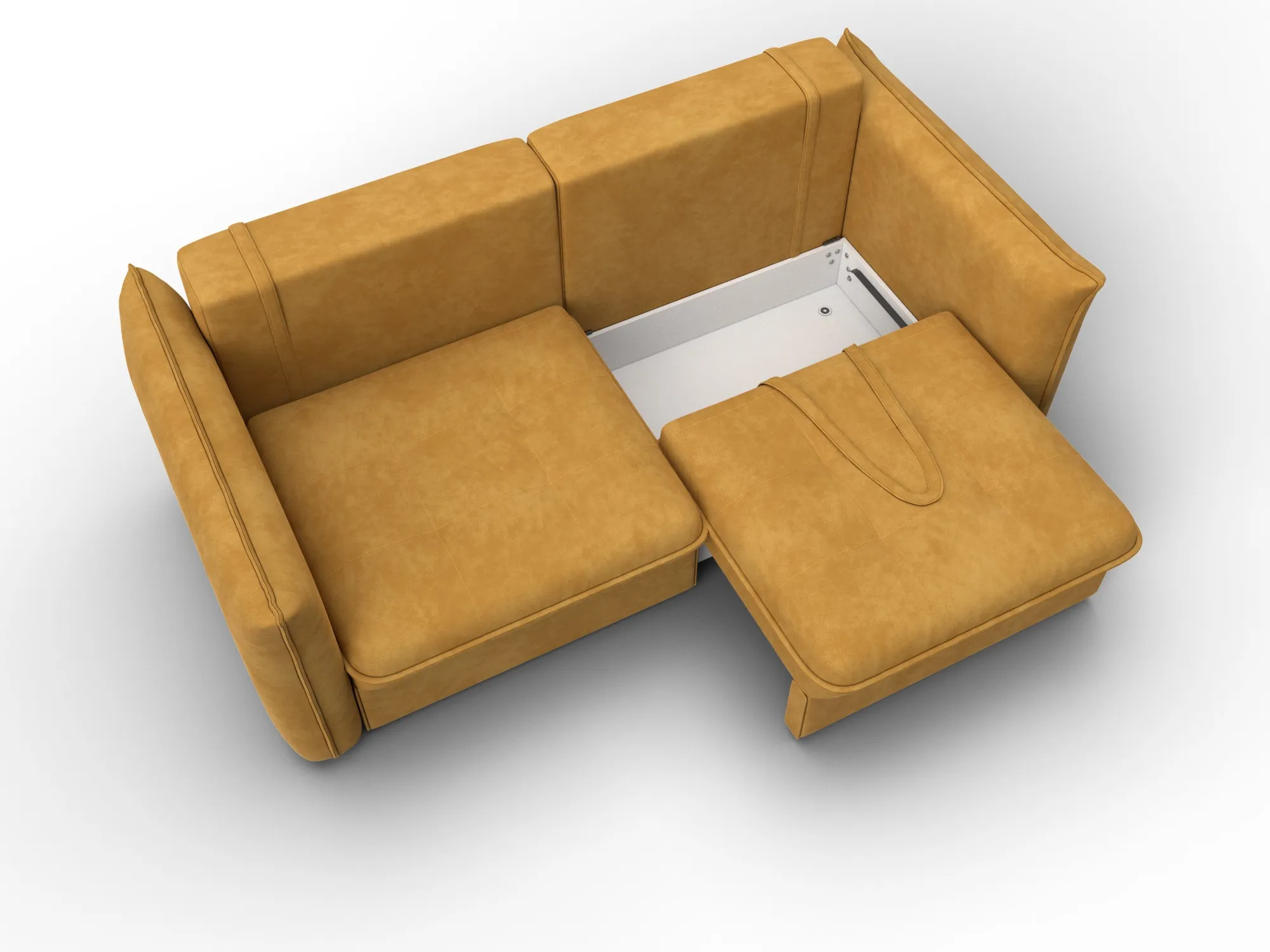 Диван прямой Лига-100 НПБ ( BRUT 10 желтый )