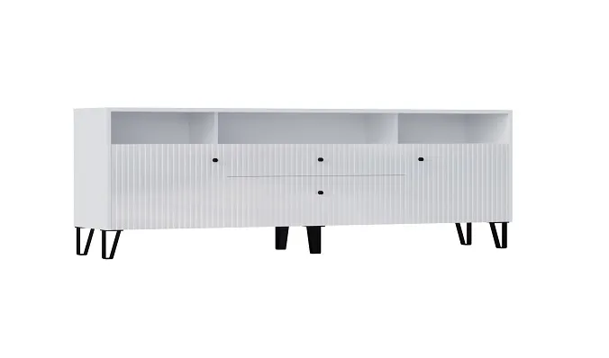 Тумба ТВ Оливия (белый глянец)