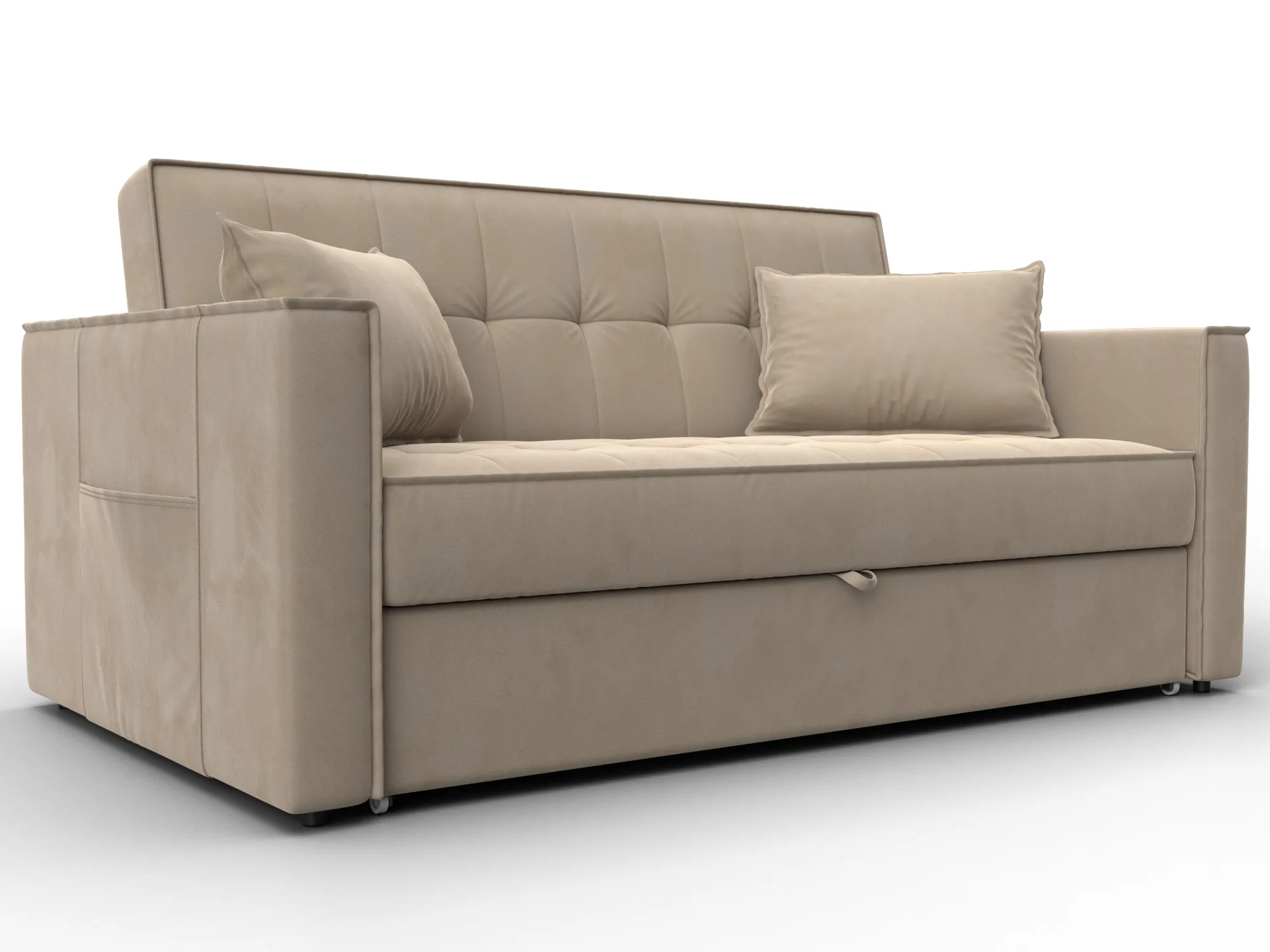 Диван прямой Лига-104 (140) ( SEVEN 729 бежевый )