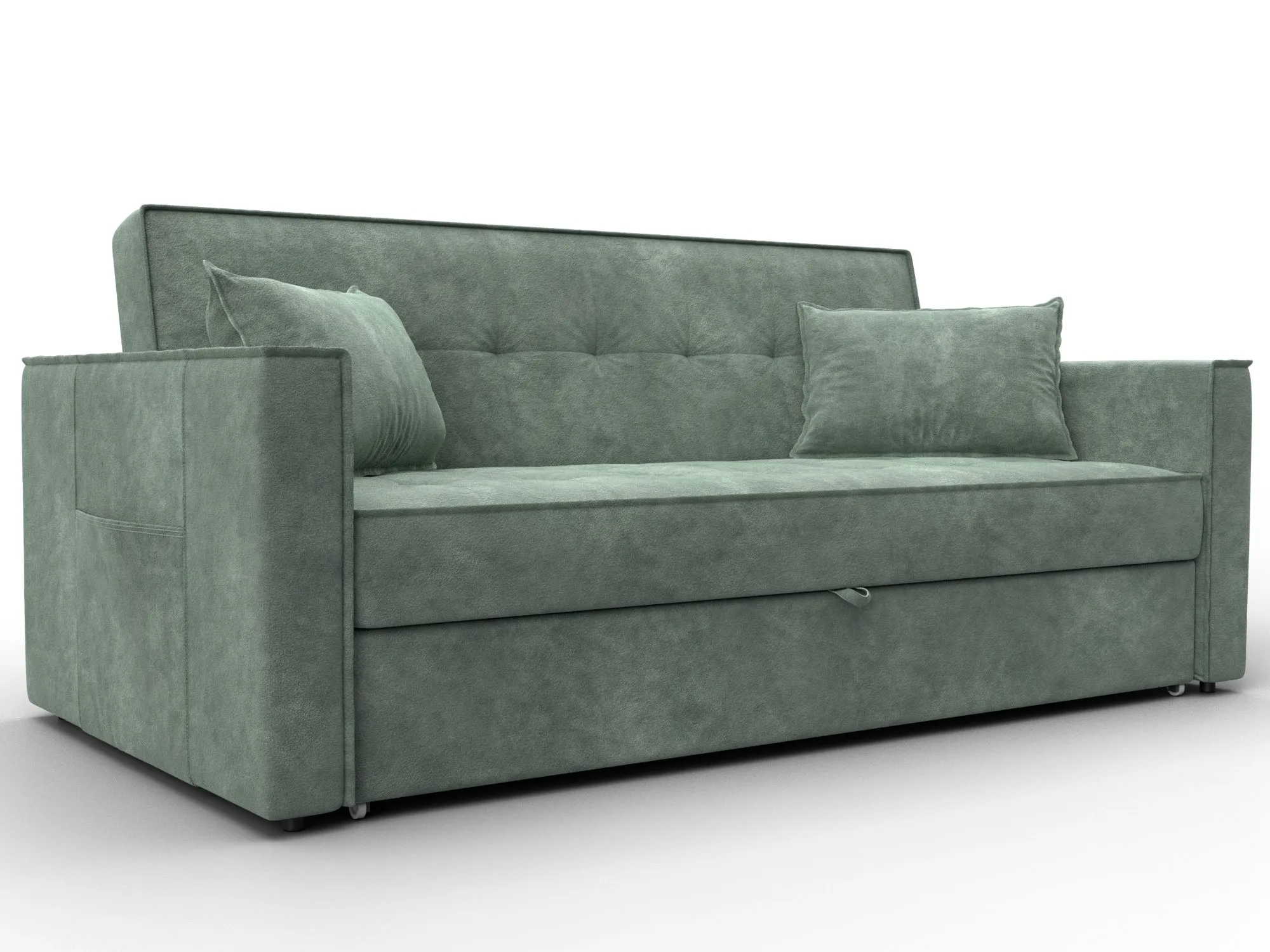 Диван прямой Лига-104 (160) ( BRUT 08 зеленый )