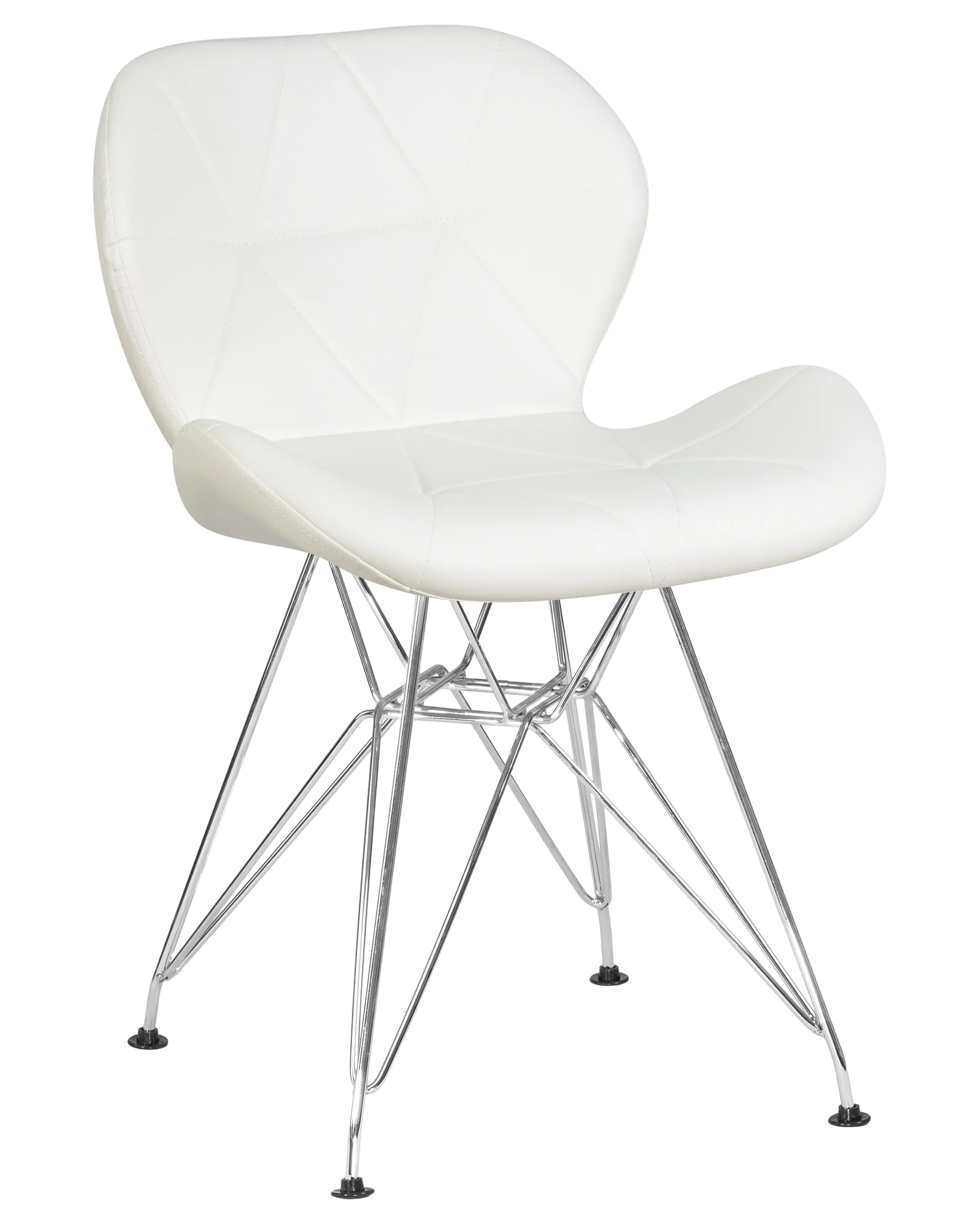 Стул обеденный DOBRIN BUTTERFLY CHROME (ножки хром, цвет белый)