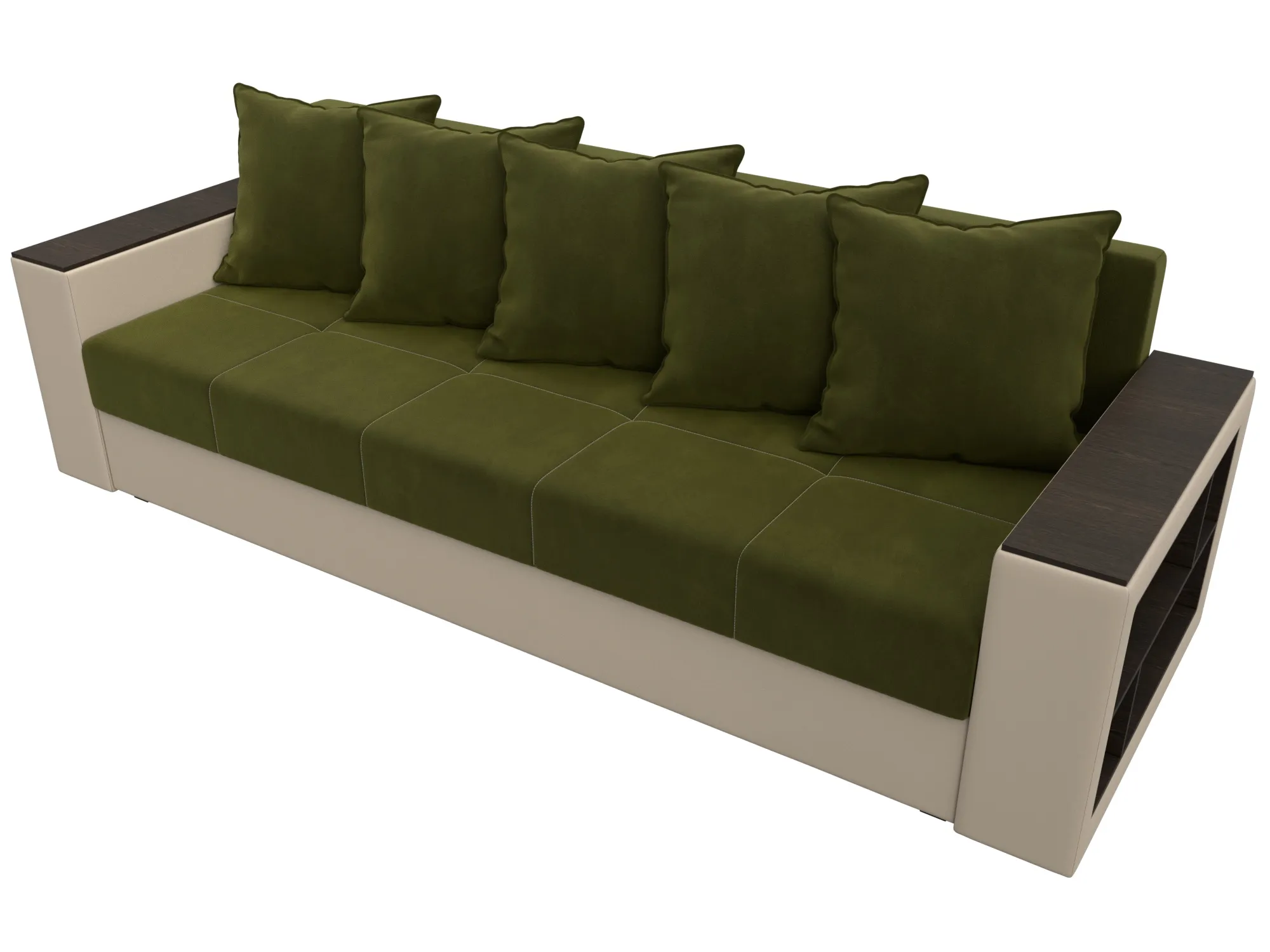 Диван прямой Дубай Лайт ( Зеленый;Бежевый )