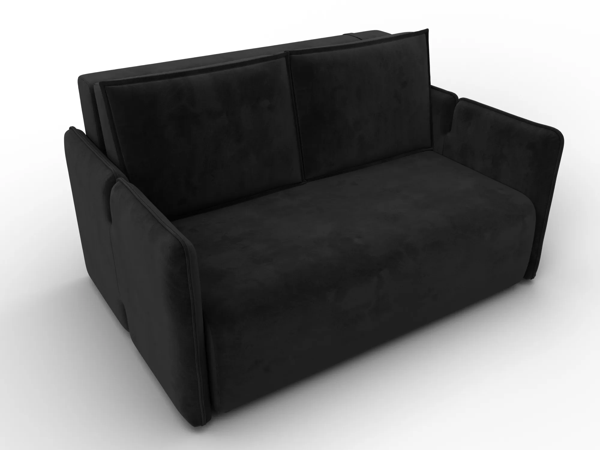 Диван прямой Лига-117 ( SEVEN 35 черный )