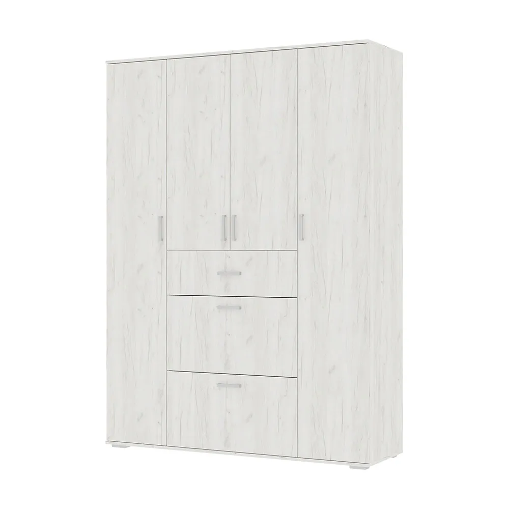 Шкаф для одежды Нельсон ШК-03 дуб крафт белый