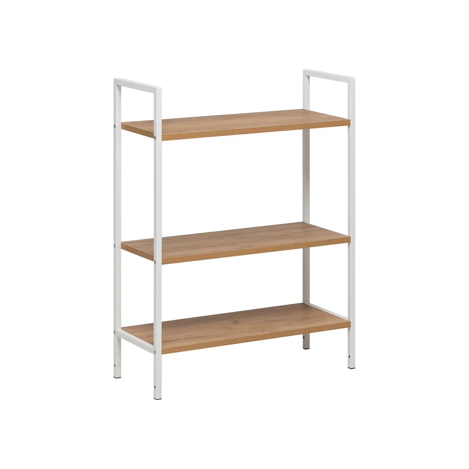 Стеллаж Leset Стилвуд 23 широкий, 3 полки (Белый/Дуб крафт золотой)